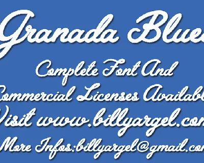 Granada Blues Personal Use font