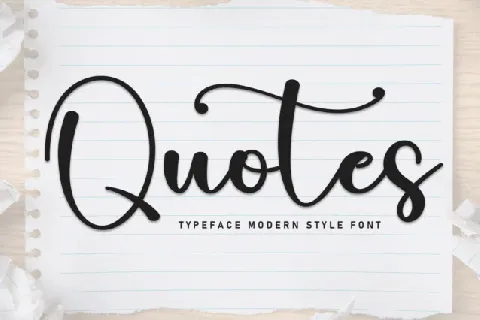 Quotes Script font