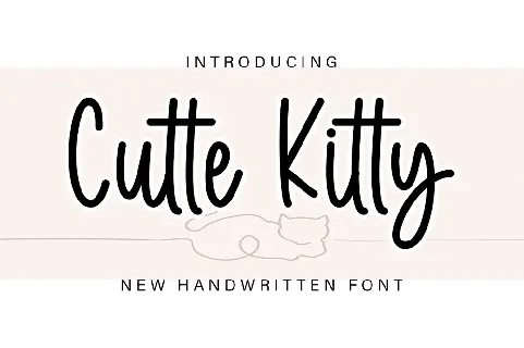 Cutte Kitty font