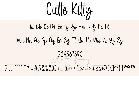 Cutte Kitty font