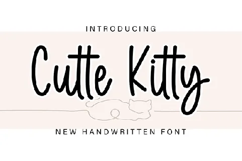 Cutte Kitty font