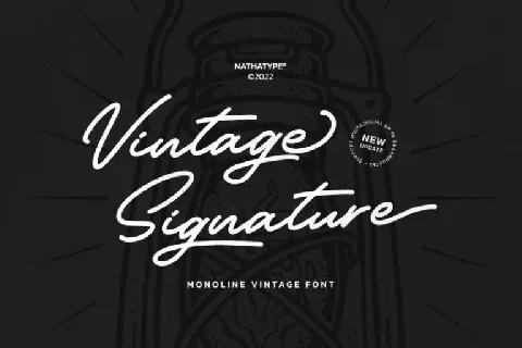 Vintage Signature font