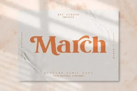 March Serif font