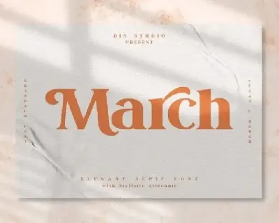 March Serif font