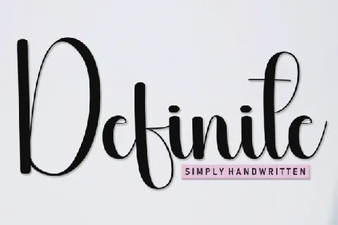 Definite Script font