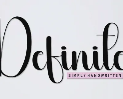 Definite Script font