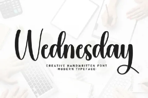 Wednesday Script Typeface font