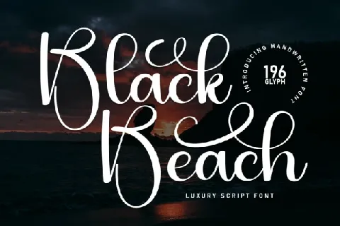 Black Beach Calligraphy font