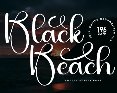 Black Beach Calligraphy font