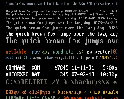 Flexi IBM VGA True font