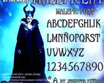 Malefic font