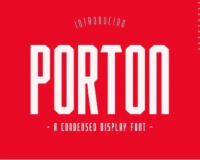 Porton Condensed font