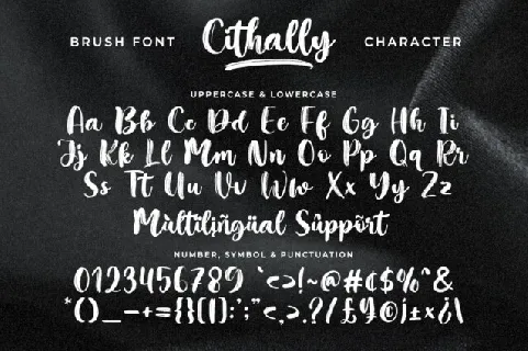 Cithally Brush font