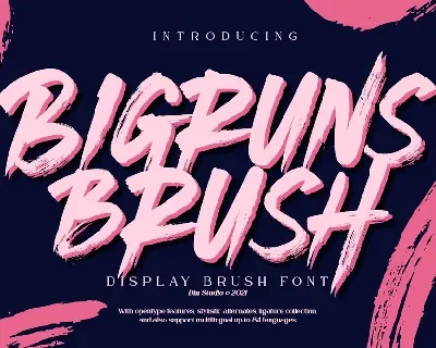 Bigruns font