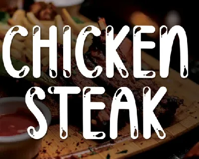 Chicken Steak Display font