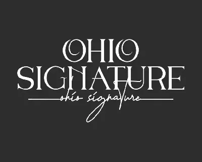 Ohio Signature Demo font