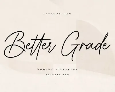 Better Grade font