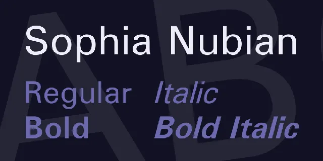 Sophia Nubian font