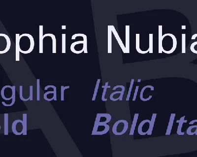 Sophia Nubian font