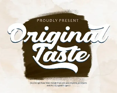 Original Taste font