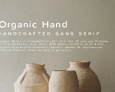 Organic Hand font