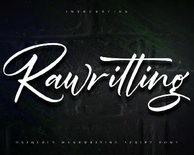 Rawriting font