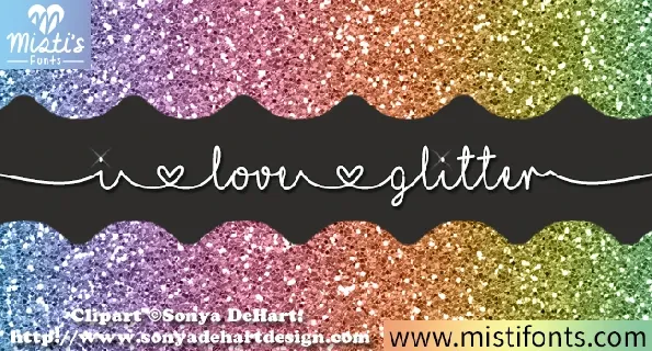 Mf I Love Glitter font