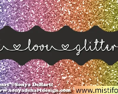 Mf I Love Glitter font