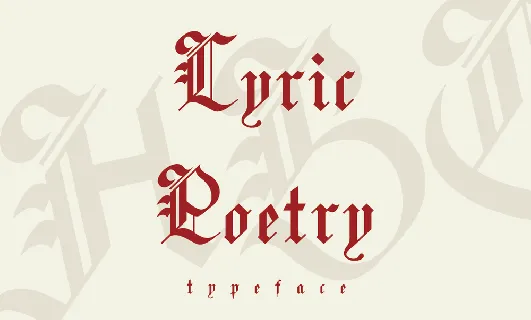 Lyric Poetry font