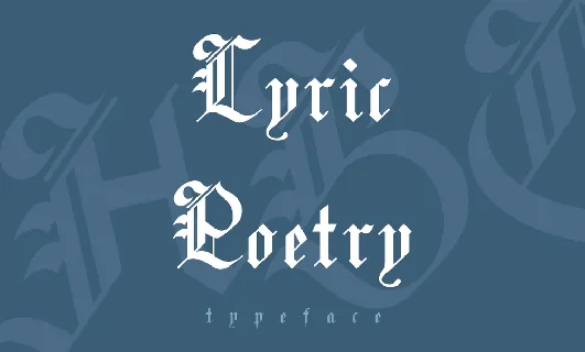 Lyric Poetry font