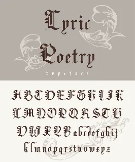 Lyric Poetry font