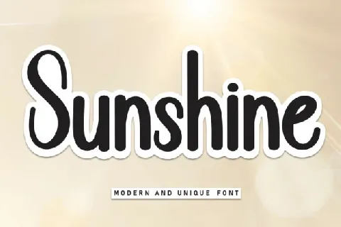 Sunshine Display font