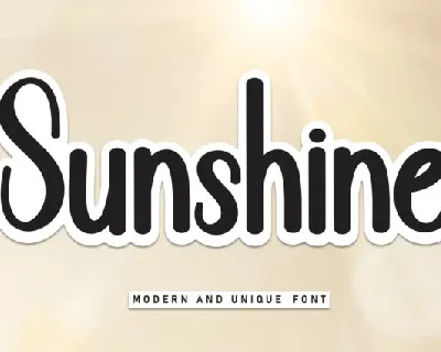 Sunshine Display font