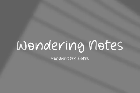 Wondering Notes font