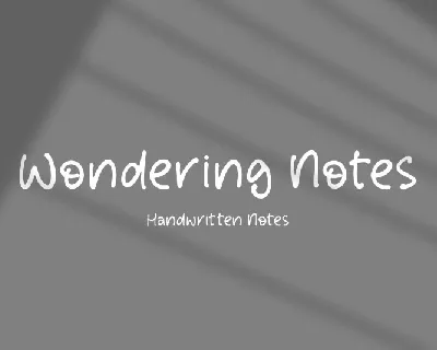 Wondering Notes font