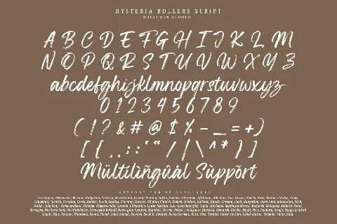 Hysteria Rollers font