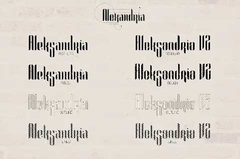 Alexandria font