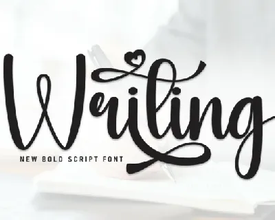 Writing Script Typeface font