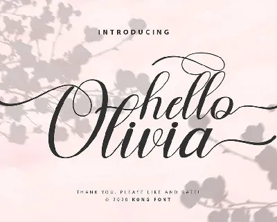 Hello Olivia font