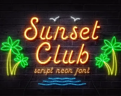 Sunset Club Free Trial font