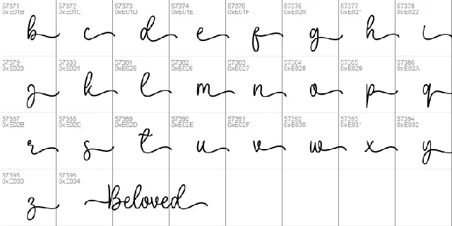 Beloved - Demo font