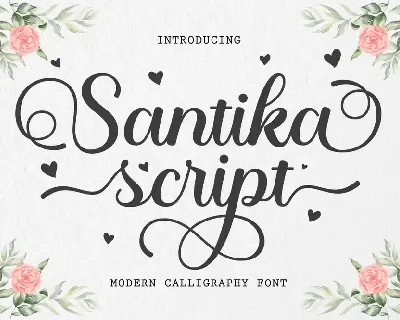 Santika Script font