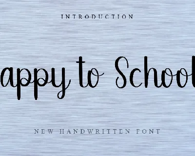 Happy To School font
