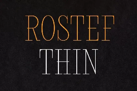 Rostef Thin font