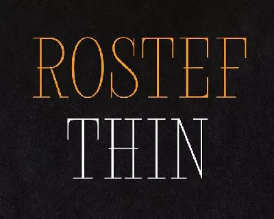 Rostef Thin font