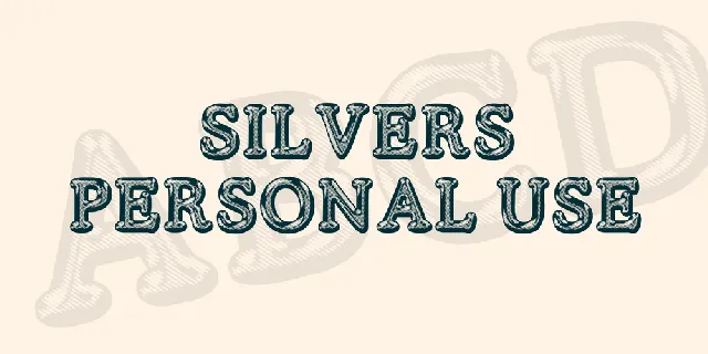 SILVERS PERSONAL USE font