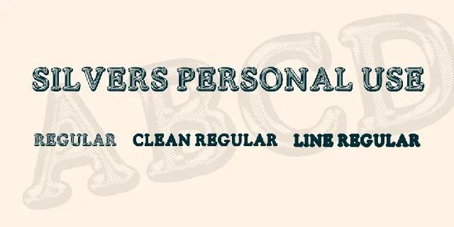 SILVERS PERSONAL USE font