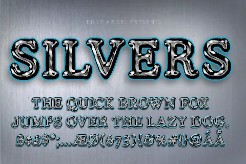 SILVERS PERSONAL USE font