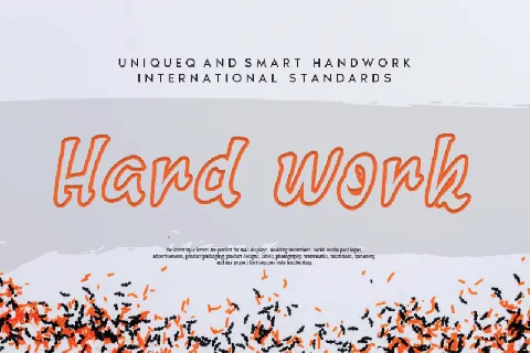 Hard work Display font