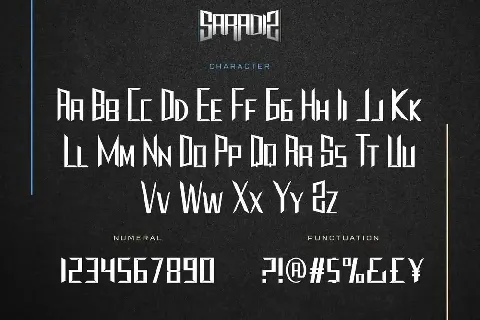 Saradiz Demo font